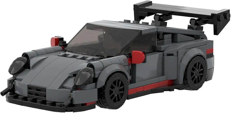 Grey Sports Car MOC Building Blocks,Speed Champions Cars Blocks Building Sets Toys,City Vehicle DIY Building Bricks for Kids and Adults-374PCS