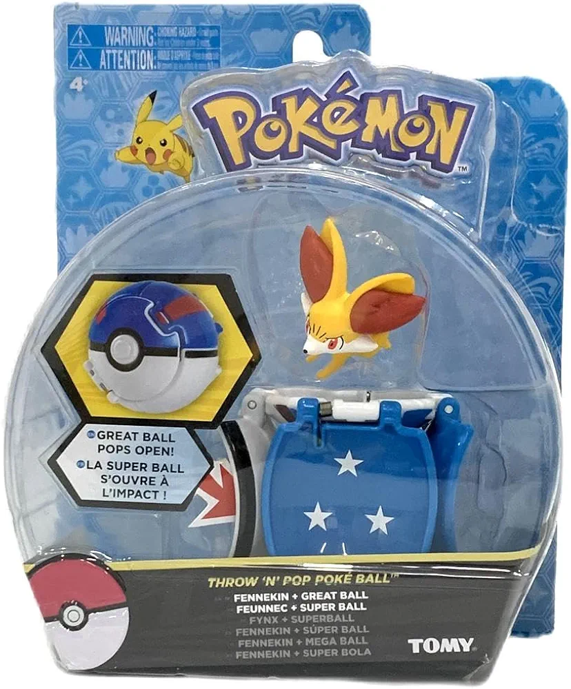 Battle Action Figures with The Ball Pack, Clip and Go Battle Ball for Kids Surprise Toy Set Mini Balls Action Figures (Vulpix)