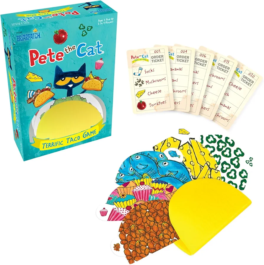 Briarpatch, Pete The Cat Terrific Taco Game, for Fans of The Pete The Cat Books, Ages 3+