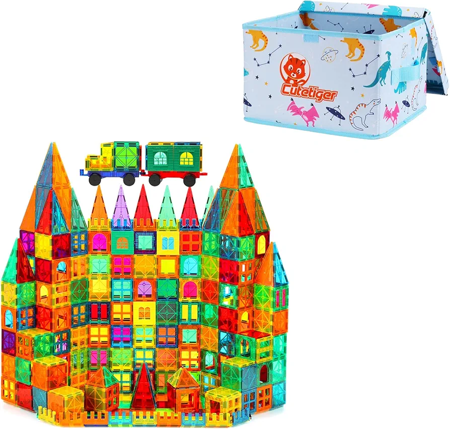 Magnetic Tiles,100PCS Car Set and and Storage Bag