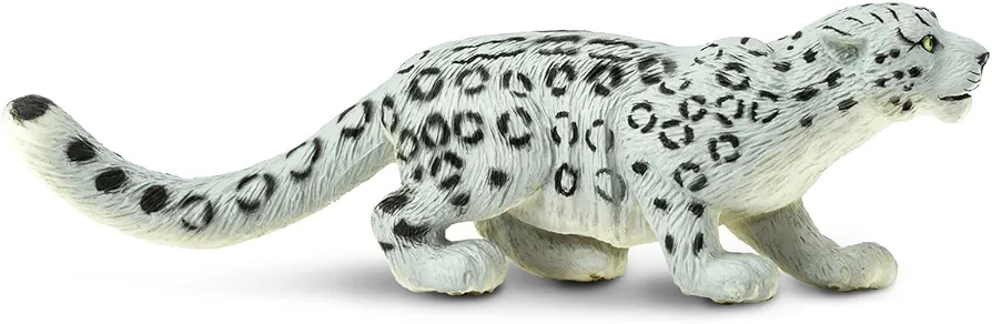 Safari Ltd. Snow Leopard Figurine - Detailed 5.5" Plastic Model Figure - Fun Educational Play Toy for Boys, Girls & Kids Ages 3+