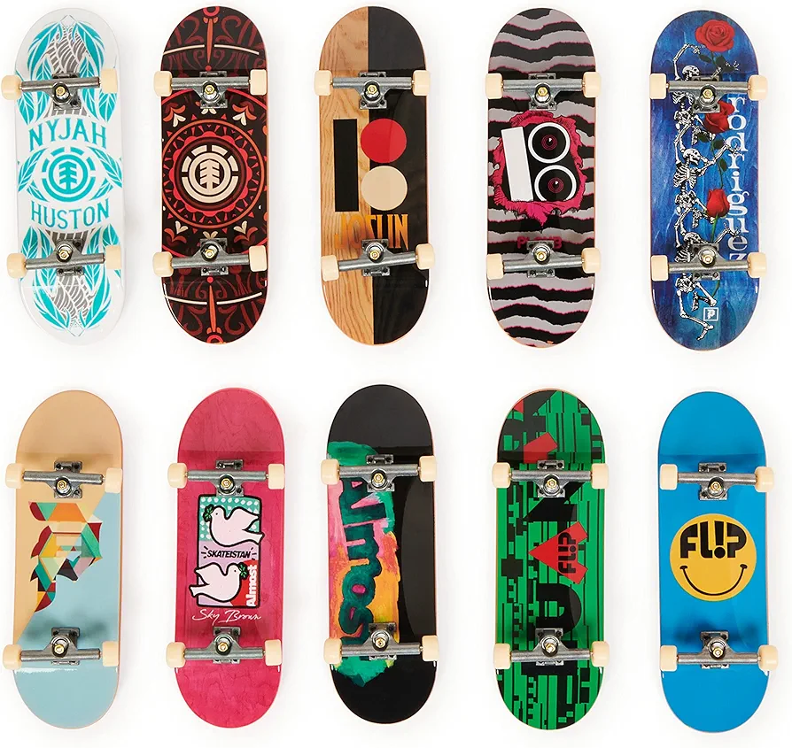 Tech Deck, DLX Pro 10-Pack of Collectible Fingerboards, For Skate Lovers, Kids Toy for Ages 6 and up