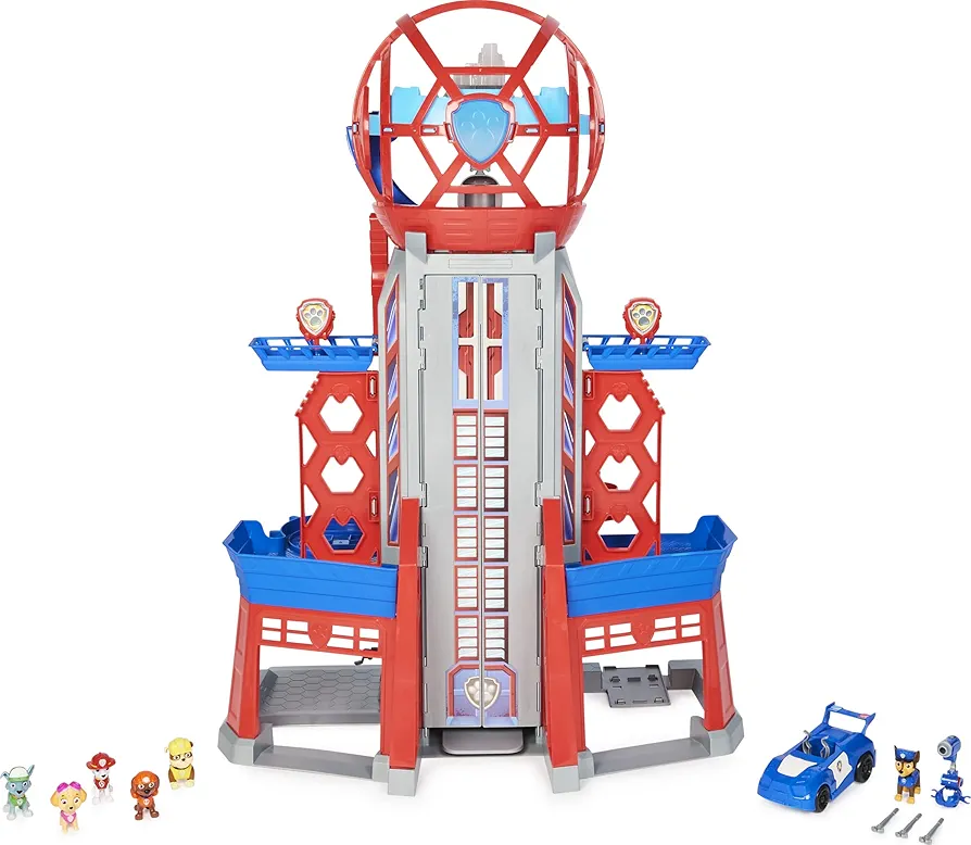 PAW PATROL Movie Ultimate City 91cm Tall Transforming PAW Patrol Tower with 6 Collectible Action Figures, Toy Car, Lights and Sounds, Kids’ Toys for Ages 3 and up