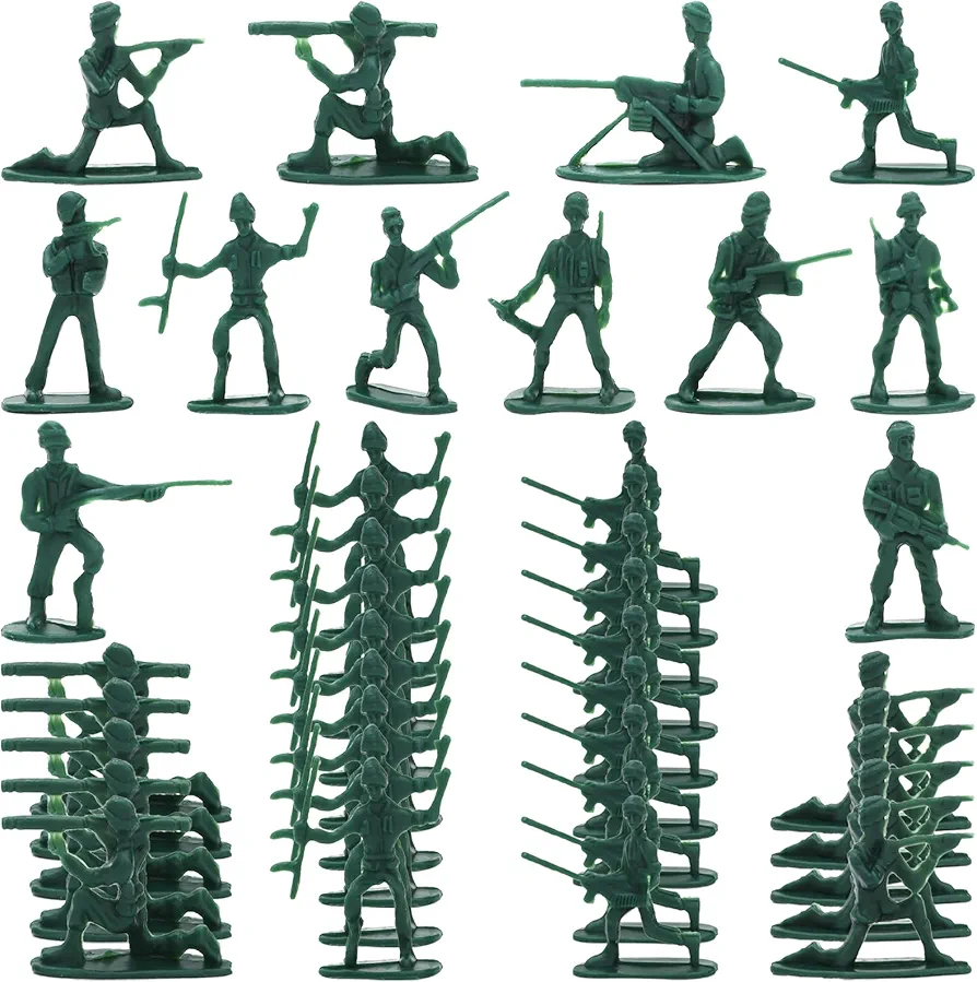 ONEST 200 Pieces Military Toy Soldiers Playset Special Forces Army Men Movable 1.5'' Action Soldiers Plastic Soldier Figures for Teens Party Decoration