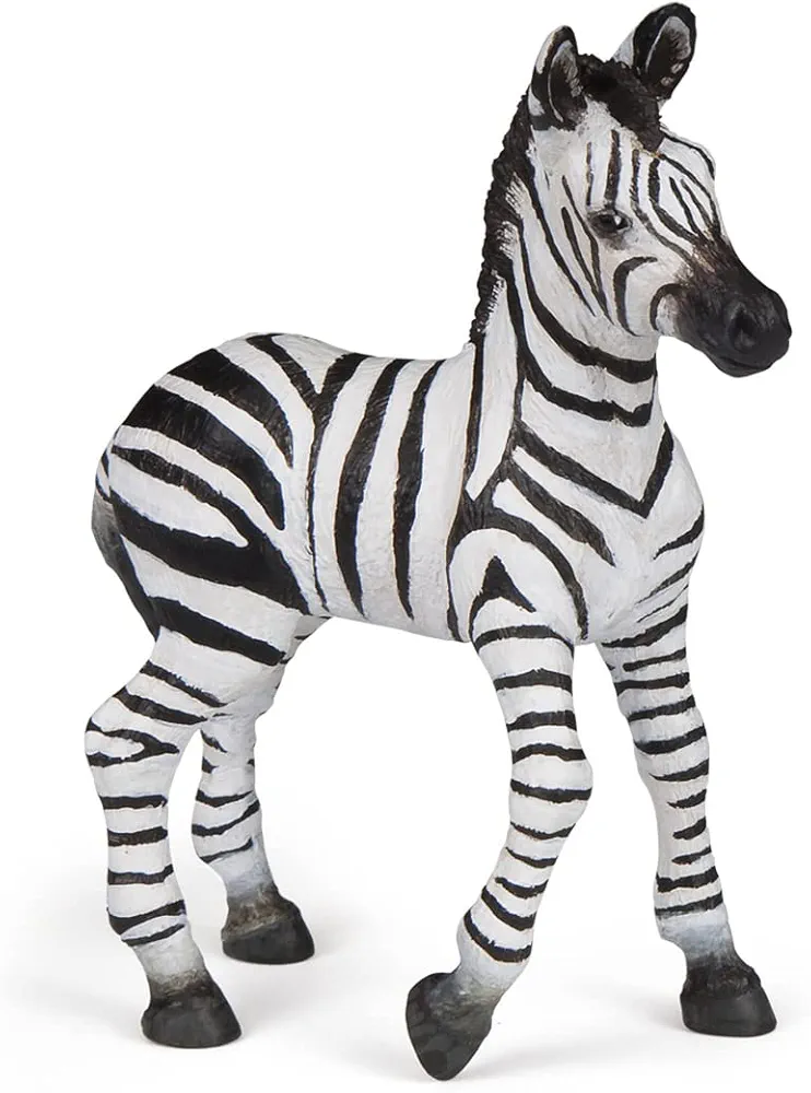 Papo -Hand-Painted - Figurine -Wild Animal Kingdom - Zebra Foal -50123 -Collectible - for Children - Suitable for Boys and Girls- from 3 Years Old