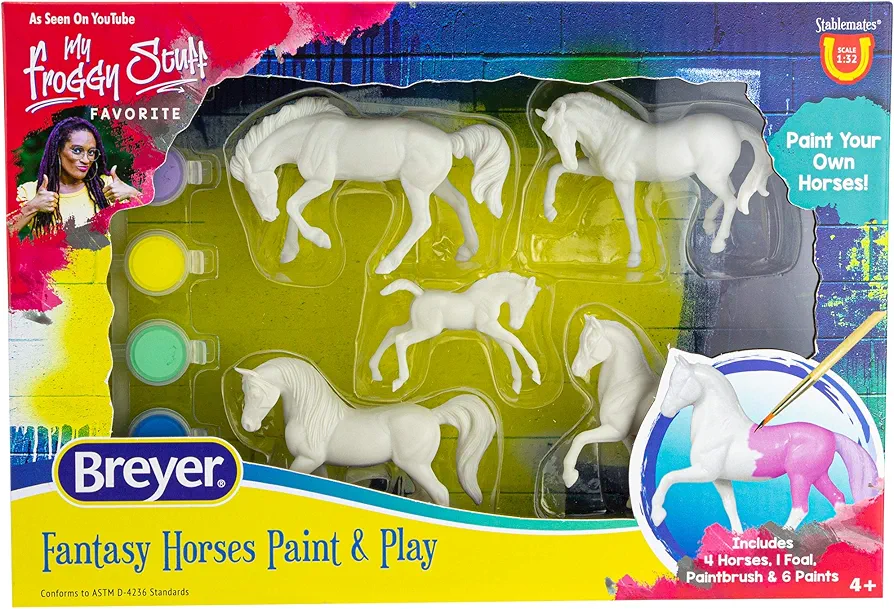 Breyer Horses Stablemates Fantasy Horse Paint Set | 5 Piece Set | 1:32 Scale | Model #4235, Yellow