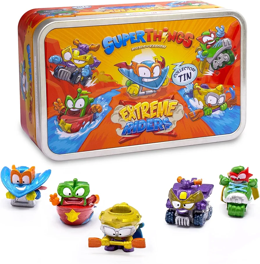 SUPERTHINGS Extreme Riders Tin – 5 exclusive SuperThings with metallic effect