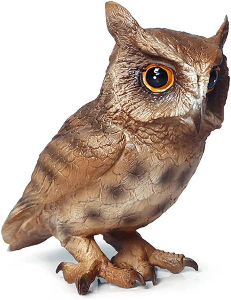 Simulated Owl Model Figure Toy, Realistic Owl Animal Figurines Collection Playset Home Decor Science Educational Props Toys