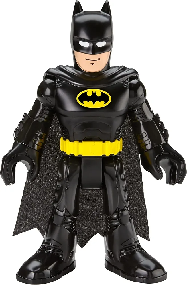 Imaginext DC Super Friends Batman XL Toy 10-in Figure with Fabric Cape for Preschool Kids Ages 3+ Years