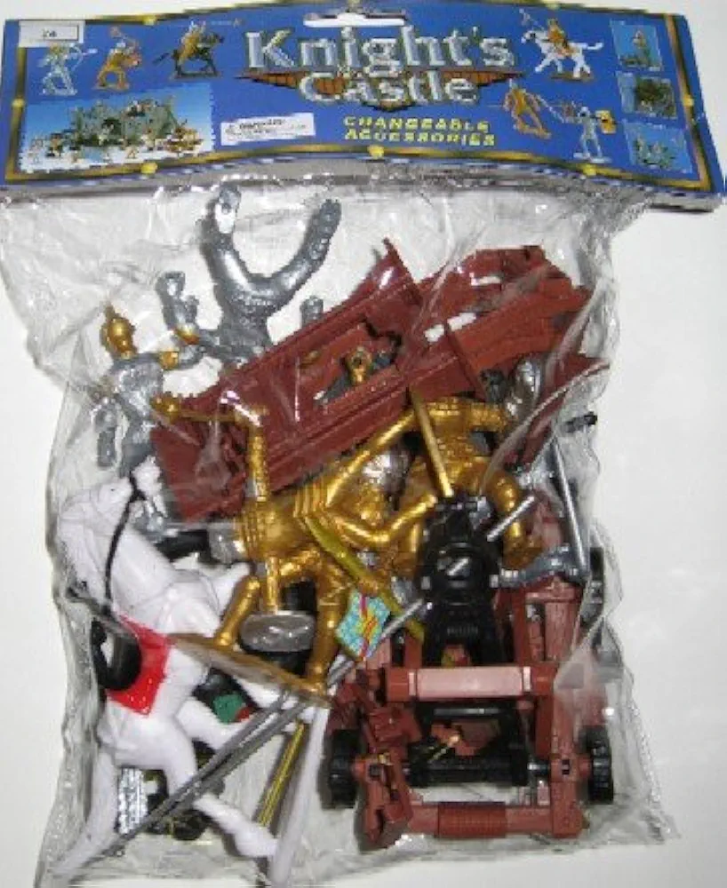 Knights & Armor Playset (6 Knights, Weapons, 2 Horses Cannon or Catapult) (Bagged) Playsets