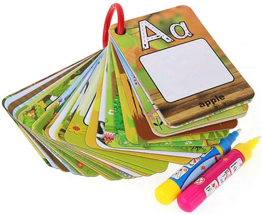 Coolplay A-Z 26 Alphabet Water Cards, Children Drawing Card for Kids Educational Toys for Travel