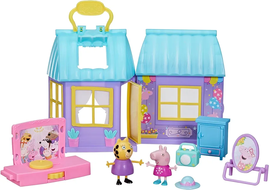 Peppa Pig Peppa’s Dance Party Playset with House, 2 Figures, and 6 Accessories, Preschool Toys for Girls and Boys Ages 3 and Up (Amazon Exclusive)