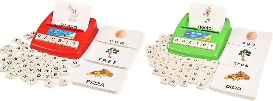 BOHS Literacy Wiz Fun Game - Uppercase and Lowercase Sight Words - 60 Flash Cards - Preschool Language Learning Educational Toys