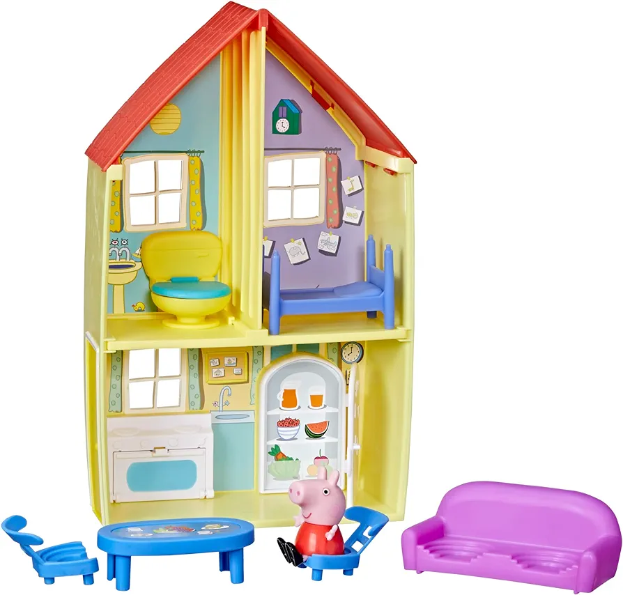 Peppa Pig Peppa’s Adventures Family House Playset, Includes Figure and 6 Fun Accessories, Preschool Toy for Ages 3 Up