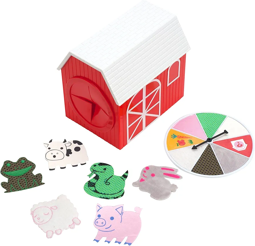 Educational Insights Petting Zoo Toddler Learning Game for 2-4 Players, Farm Animals Matching Tactile Spinner Game for Kids Ages 2+