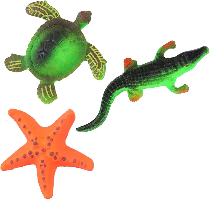 Grow an Ocean Animal in Water - Add Water and it Grows up to 9" - Sea Critter Toy Bath Fun Science Expanding Novelty Magic Absorbent Polymer Toy (SET of 3 RANDOM ANIMALS)