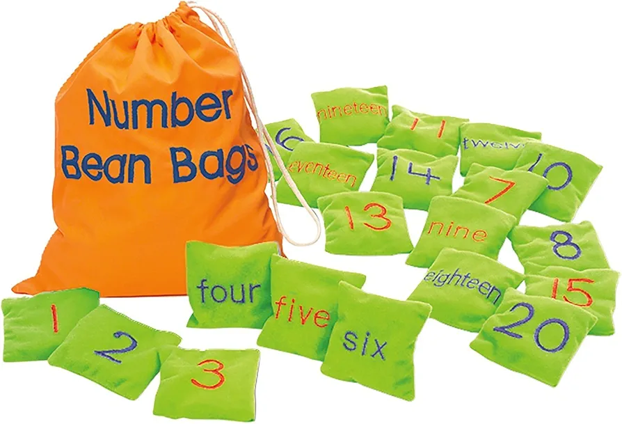 Educational Insights Number Beanbags, Learn Numbers, Toddler Learning Toy, Preschool Kindergarten Classroom Must Haves, Set of 20 Beanbags, Ages 3+