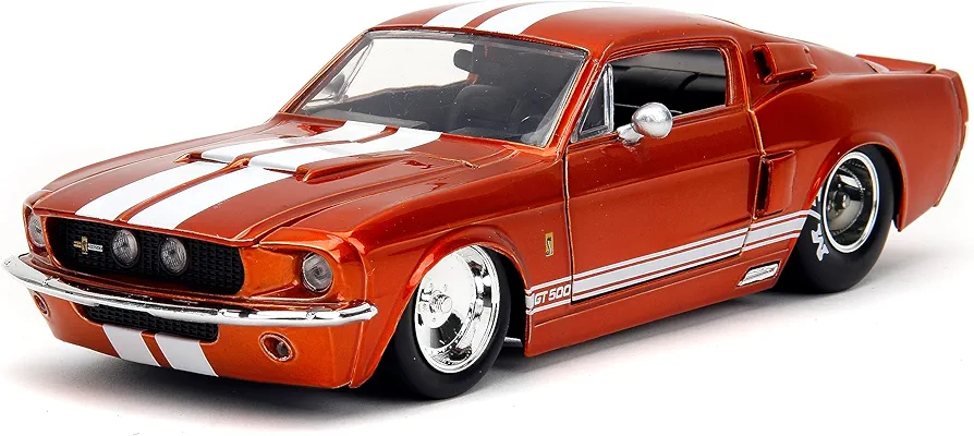 Big Time Muscle 1:24 1967 Shelby GT-500 Die-Cast Car, Toys for Kids and Adults(Candy Orange)