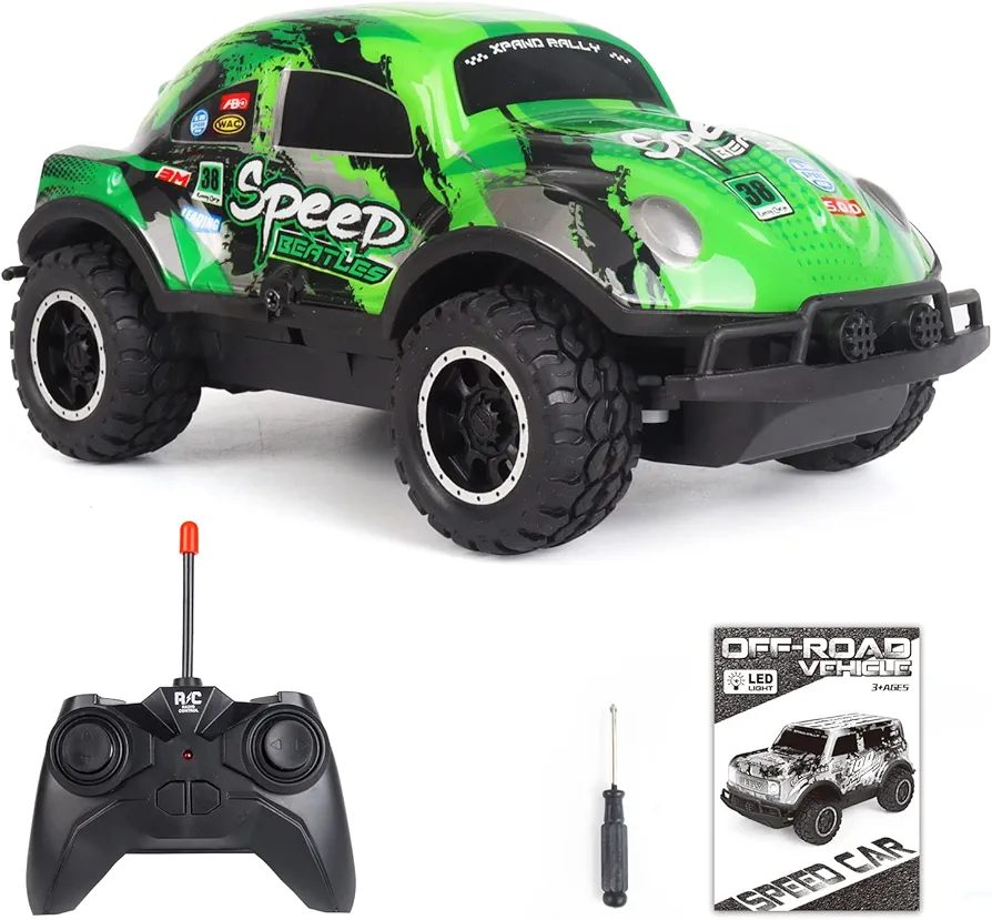 Remote Control Car, 1/24 Scale Model Racing Car Toys, RC Car for Kids and Boys with Cool Led Lights, Hobby RC Cars Toys Birthday Gifts for 3 4 5 6 7 8-12 Year Old Boys Girls