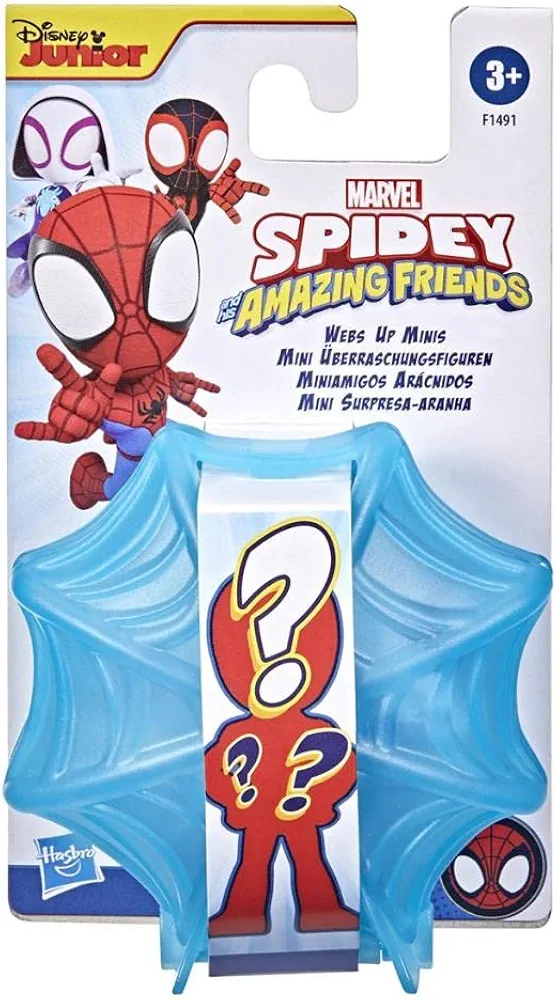 Spidey and his Amazing Friends Marvel Webs Up Minis Surprise Collectible Action Figure Toy, 2.5-Inch Scale Figure in Web Case, Age 3 and Up