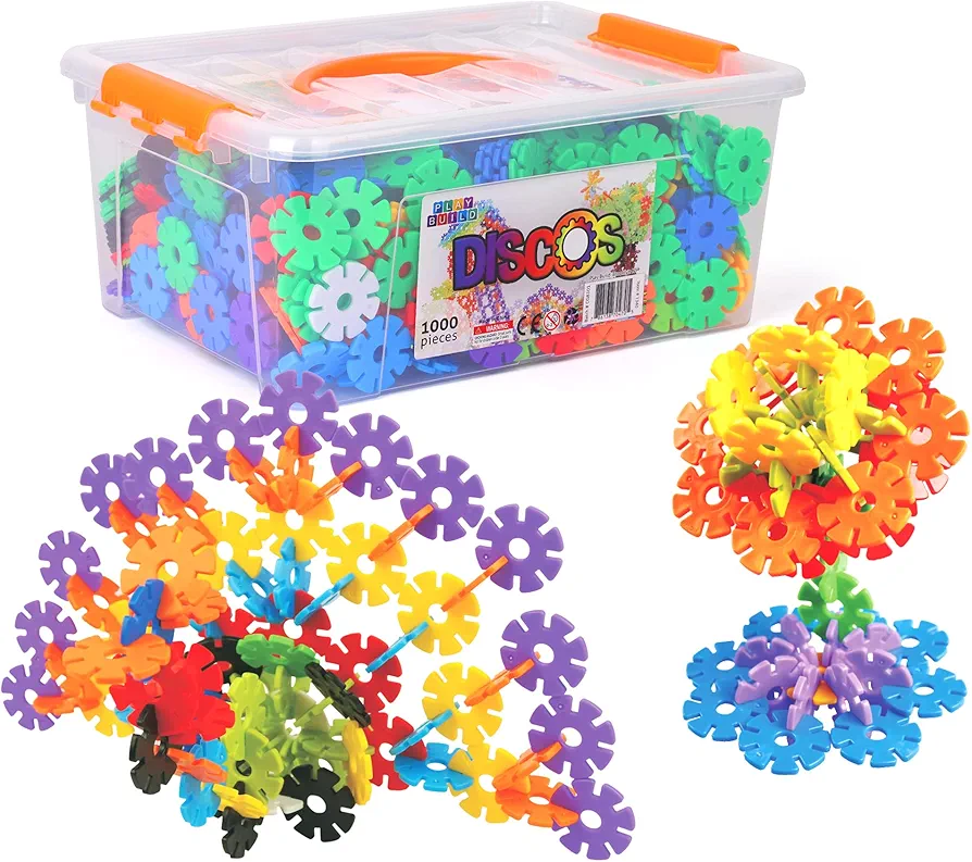 Discos, Interlocking Connecting Kids Toys, Preschool Learning Montessori Toys, Play and Learning, Stem Learning Toys Ages 3+