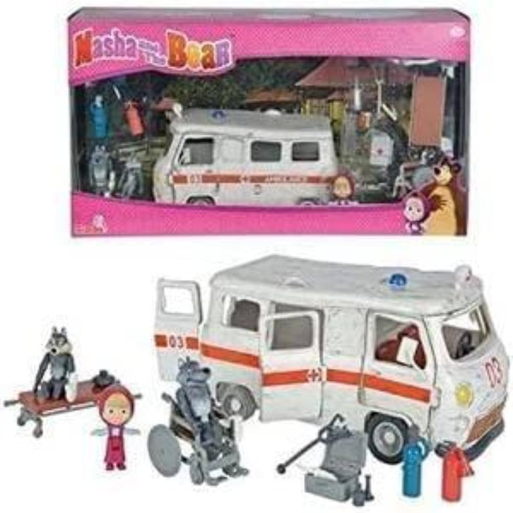 Jada Toys Masha & The Bear Masha Playset – Ambulance Ages 3+