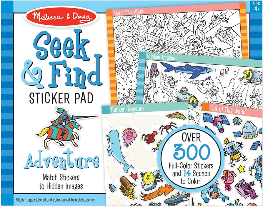 Melissa & Doug Seek & Find Sticker Pad,4+ years - Adventure