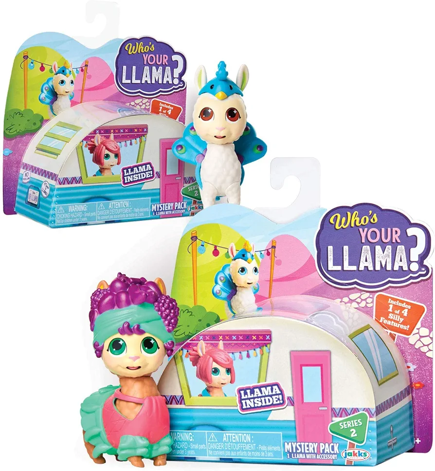 Who's Your Llama Surprise Figures! Series #2 – 12 Different Collectible Figures Available! Includes 2 Mystery Pack for A Total of 2 Toy Llama Figurines [Amazon Exclusive 2 Pack]