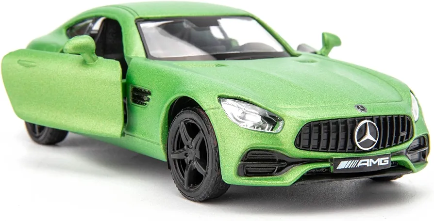 BDTCTK 1/36 Scale Benz AMG GTR Car Model, Zinc Alloy Die-Cast Pull Back Vehicles Kid Toys for Boy Girl Gift (Green)