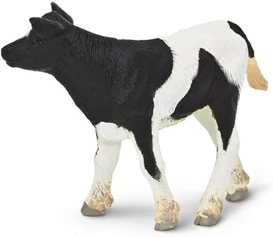 Safari Ltd. Holstein Calf Figurine - Detailed 3.25" Plastic Model Figure - Fun Educational Play Toy for Boys, Girls & Kids Ages 3+