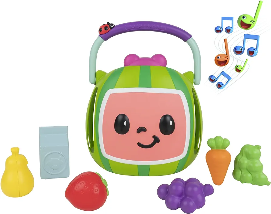 CoComelon Musical Vegetable Basket - Activate Sounds from The Show Like “Yes Yes Vegetables” - Toys for Kids and Preschoolers