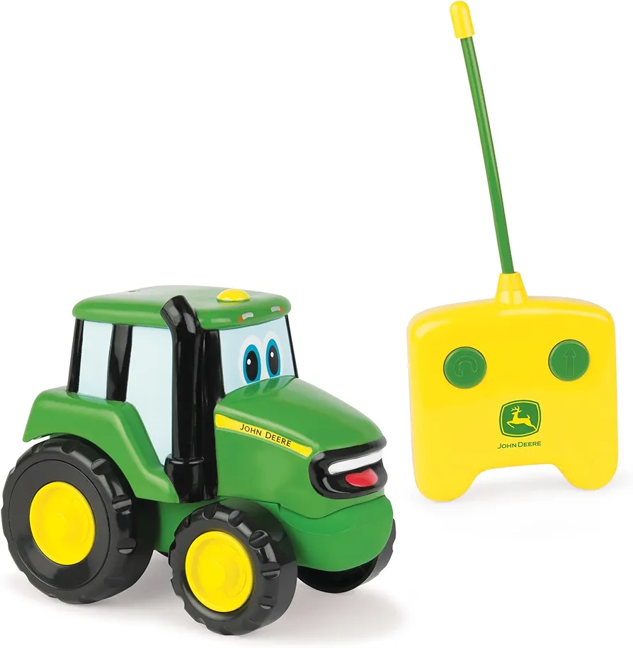 John Deere Radio Controlled Johnny Tractor Toy - Includes Easy to Use Remote Control Toy - Green John Deere Tractor Toys - John Deere Toys - Ages 18 Months and Up