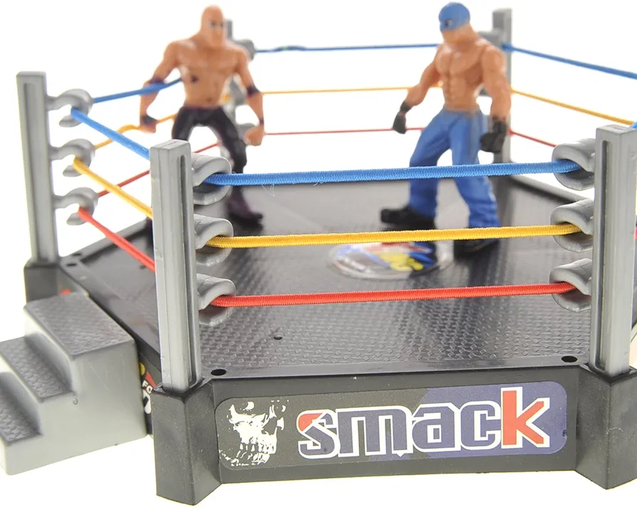 Smack, Wrestling Stage Ring with 12 Figures 6 Inch by 6 Inch Upgraded