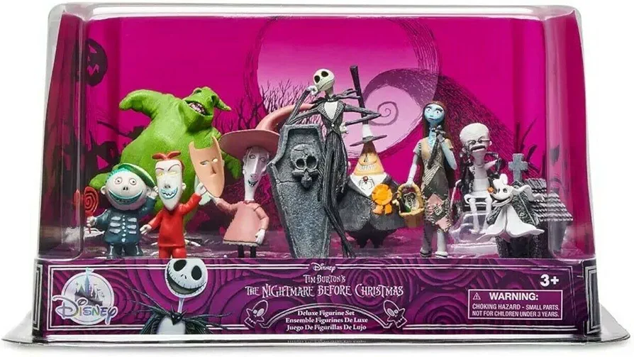 Nightmare Before Christmas Box 9 Pc PVC Figure Play Set Playset Figurine