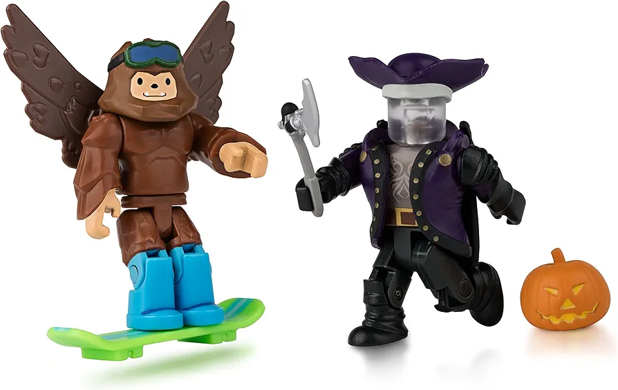 Roblox Action Collection - Headless Horseman + Bigfoot Boarder: Airtime Two Figure Bundle [includes 2 Exclusive Virtual Items]