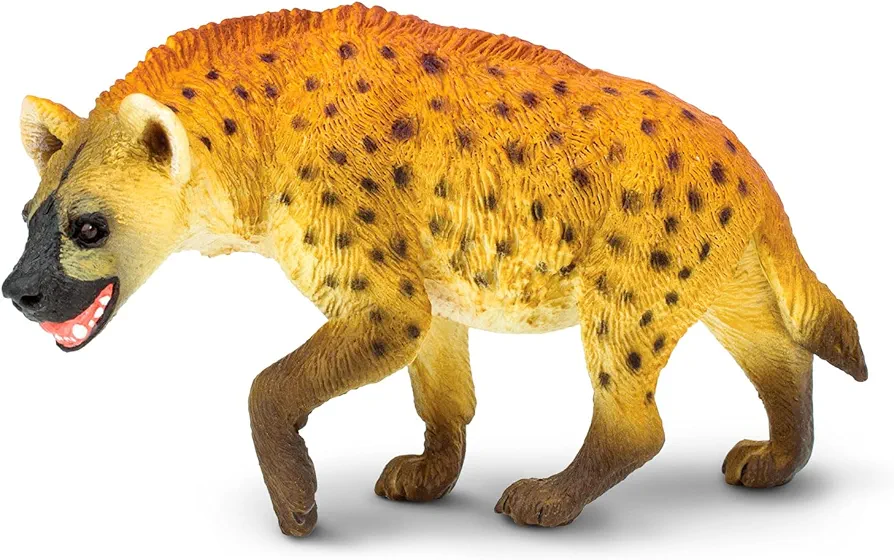 Safari Ltd. Hyena Figurine - Lifelike, Hand-Painted 4.25" Model Figure - Educational Toy for Boys, Girls & Kids Ages 3+