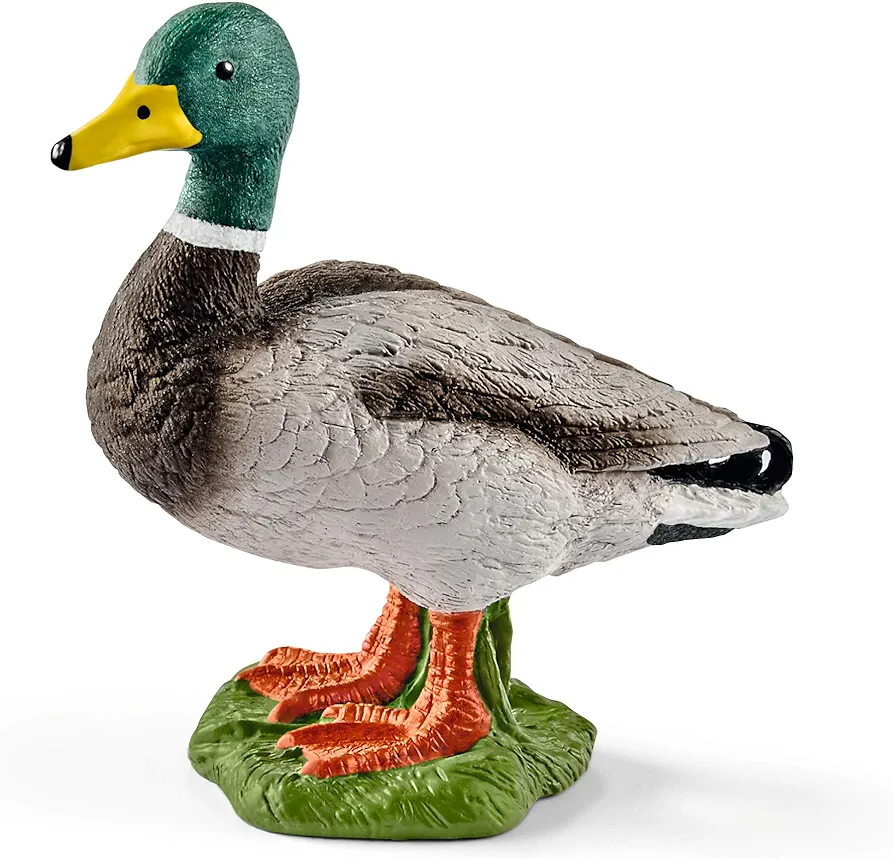 Schleich Farm World Duck Toy Figurine - Highly Detailed and Durable Farm Animal Toy, Fun and Educational Play for Boys and Girls, Gift for Kids Ages 3+