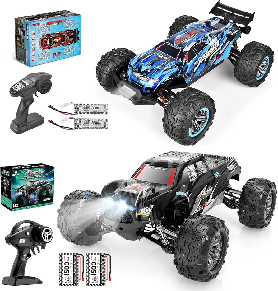 Hosim 1:10 68+ KMH High Speed Remote Control Car & 1:10 Scale 48+ KMH Remote Control Car for Adults Boys