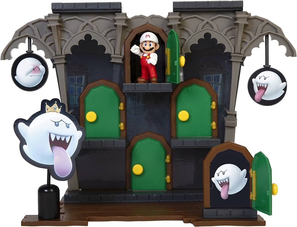 SUPER MARIO Action Figures Deluxe Boo Mansion Playset