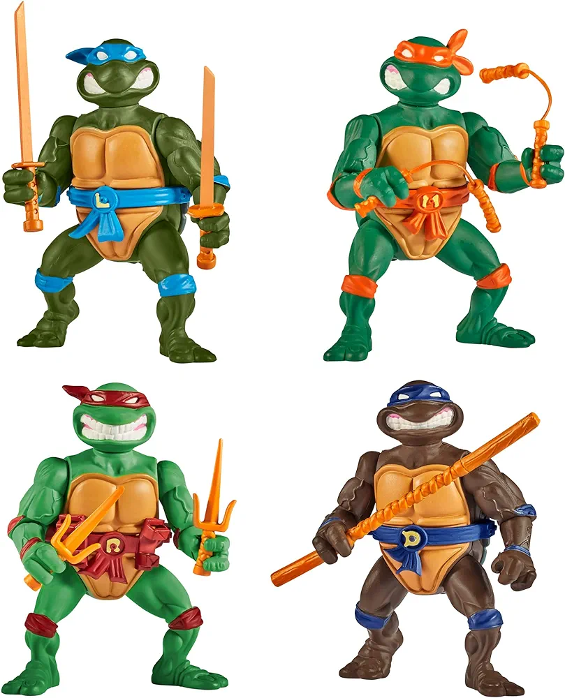 Teenage Mutant Ninja Turtles: Classic 4" Turtles 4-Pack Figure Bundle by Playmates Toys