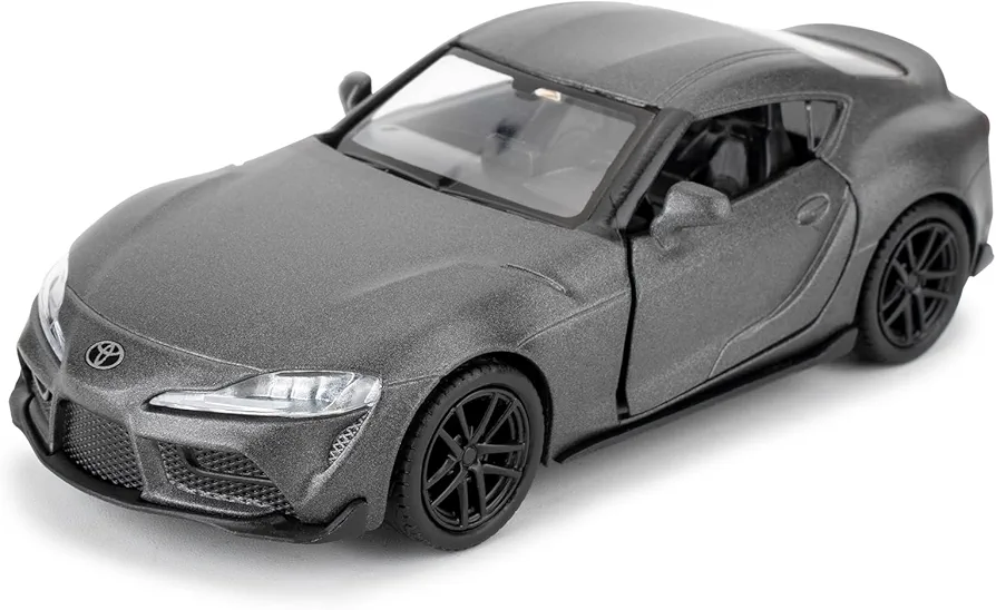 1/36 Toyota Supra Alloy Model Car with Pull Back Function Toy Car for Collecting and Decorating Model Toys, Car Gifts for Boys and Girls (Grey)