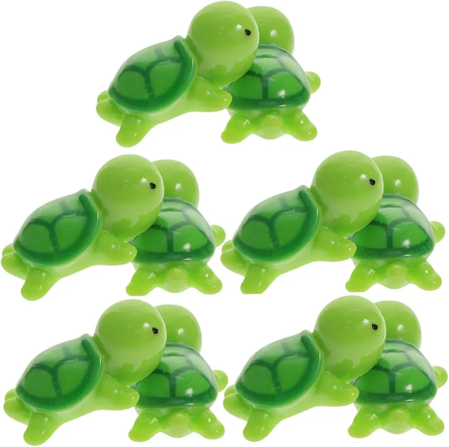 PRETYZOOM 10pcs Miniature Turtle Figures Turtle Figure Model Realistic Turtle Decoration Simulation Turtle Figurine Marine Animal Toy Turtle Playset Turtle Toys Decorations Resin Eco Bottle