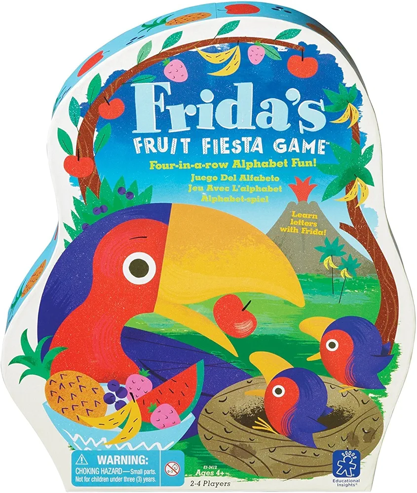 Educational Insights Frida's Fruit Fiesta Alphabet Game, Letter Recognition & Fine Motor Skills Board Game for Preschoolers & Toddlers, Up to 3 Players, Fun Family Game for Kids Ages 4+