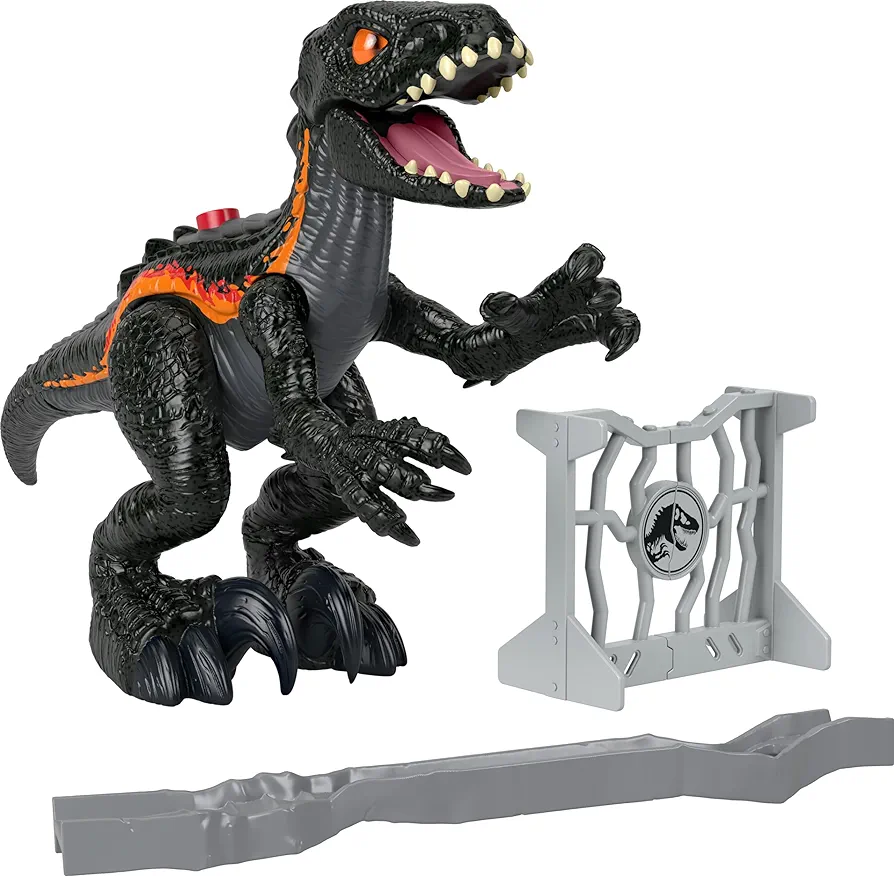 Fisher-Price Imaginext Jurassic World Dinosaur Toy Indoraptor with Scratching Action & Accessories for Pretend Play Kids Ages 3+ Years