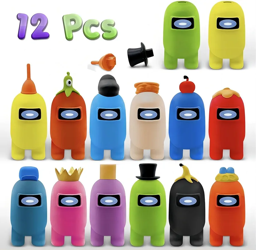 Action Figures, CHANTECA 12 Pcs Birthday Cake Topper Space Astronaut Game Figurines, Gifts and Decor for Party Supplies Favors Christmas Easter for Kids