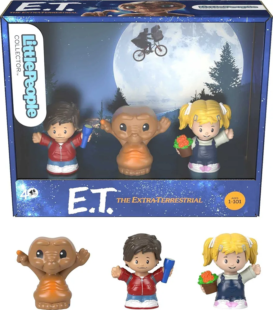 Little People Collector E.T. The Extra-Terrestrial Movie Special Edition Set for Adults & Fans, 3 Figures in Display Package