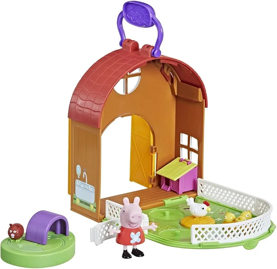 Peppa Pig Peppa’s Adventures Peppa’s Petting Farm Playset Preschool Toy, Includes 1 Figure and 4 Accessories, Ages 3 and Up