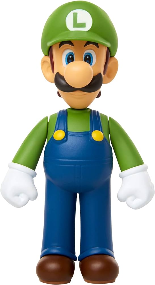 Super Mario Action Figure 2.5 Inch Standing Luigi Collectible Toy