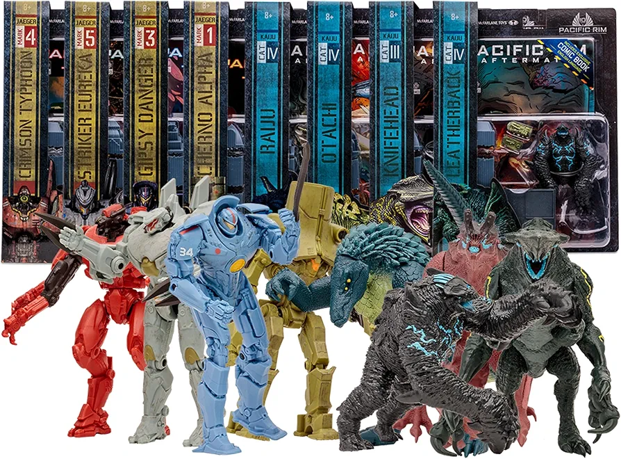 McFarlane Toys - Pacific Rim 8 Pack Playset 4" Scale Figure with Comic