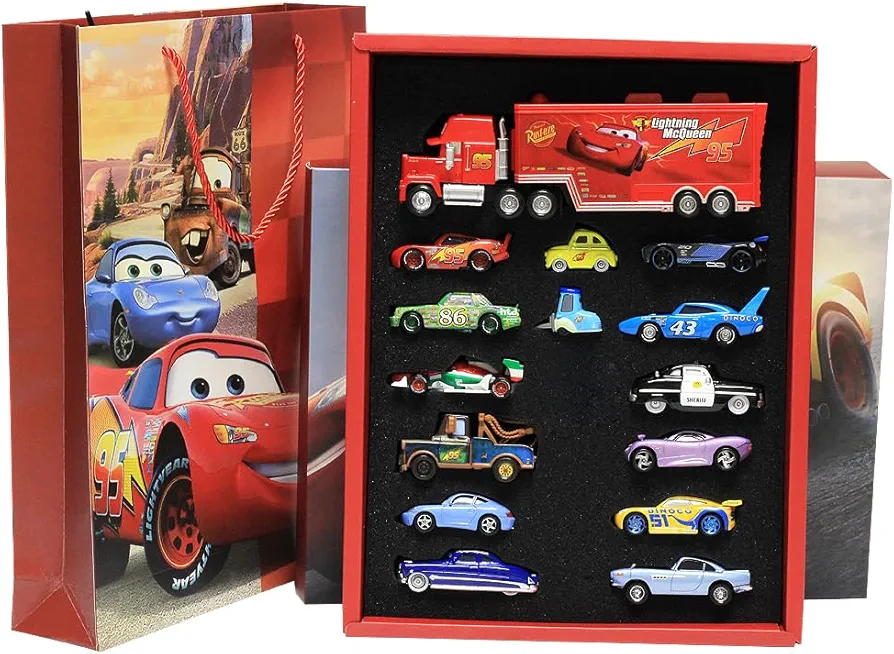 15 Pcs Toy Cars, Movie Diecast Cars, Extremely Ritualistic Gift Sets for Children, Birthday Gifts for Children Over 3 Years Old